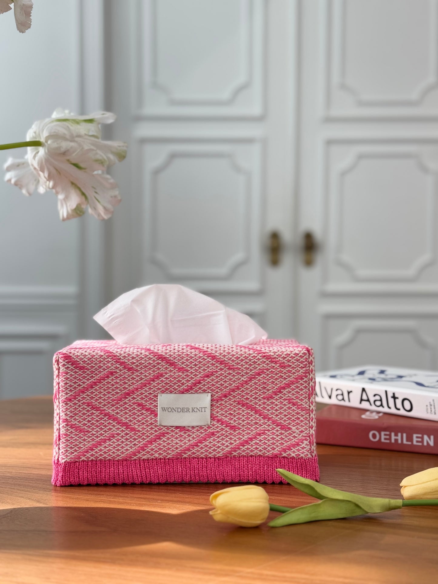 Weaving Tissue Cover _ DEEP PINK