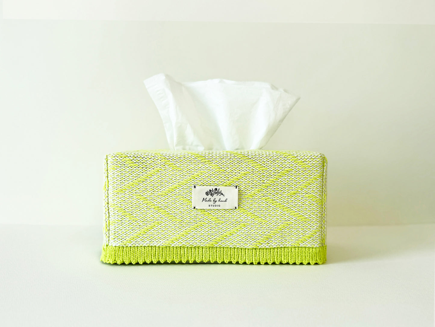 Weaving Tissue Cover _ GREEN YELLOW