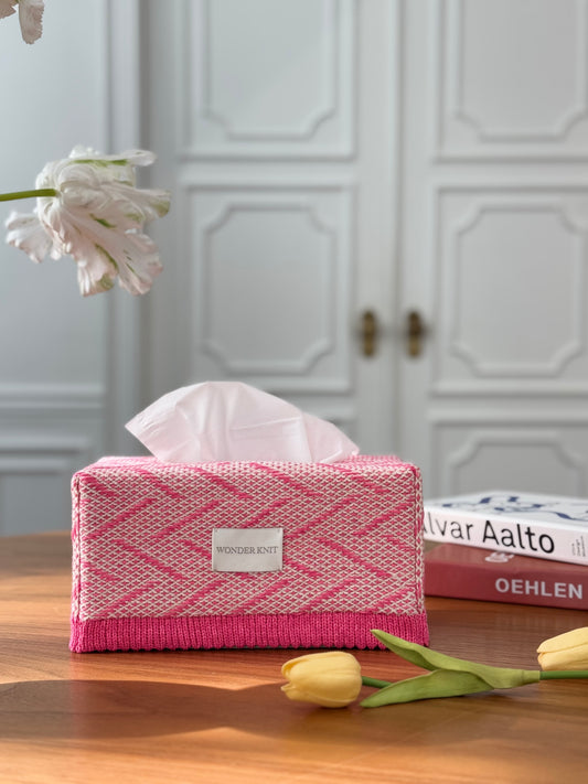 Weaving Tissue Cover _ DEEP PINK